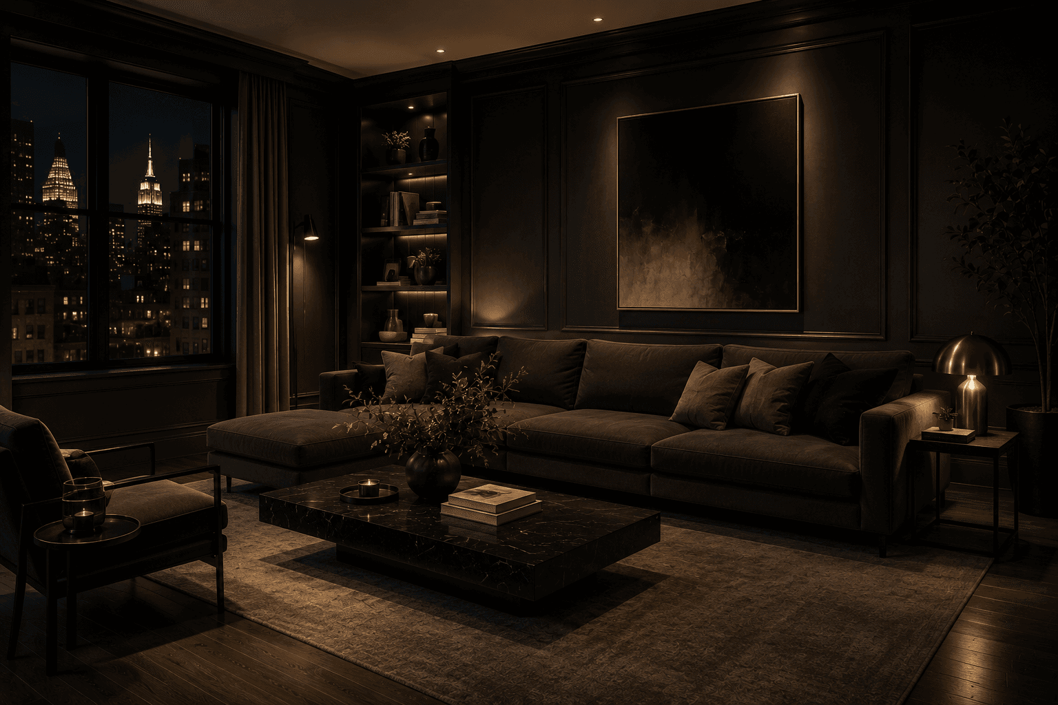 Luxury clean living room